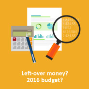 Don’t forget maintenance improvement for left-over 2015 budgets and for 2016!